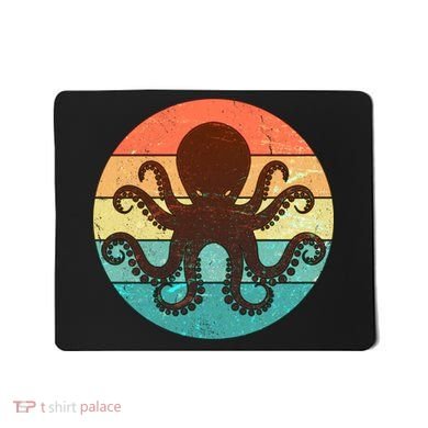 Retro Octopus Kraken  Mousepad
