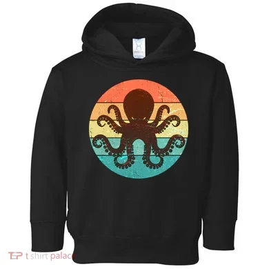 Retro Octopus Kraken  Toddler Hoodie