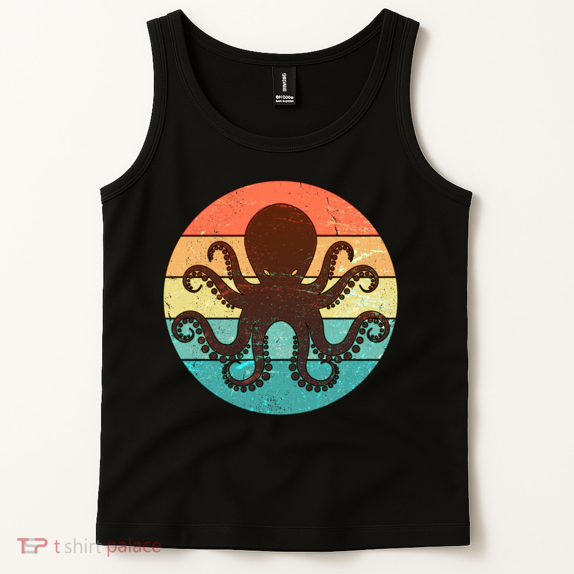 Retro Octopus Kraken  Tank Top