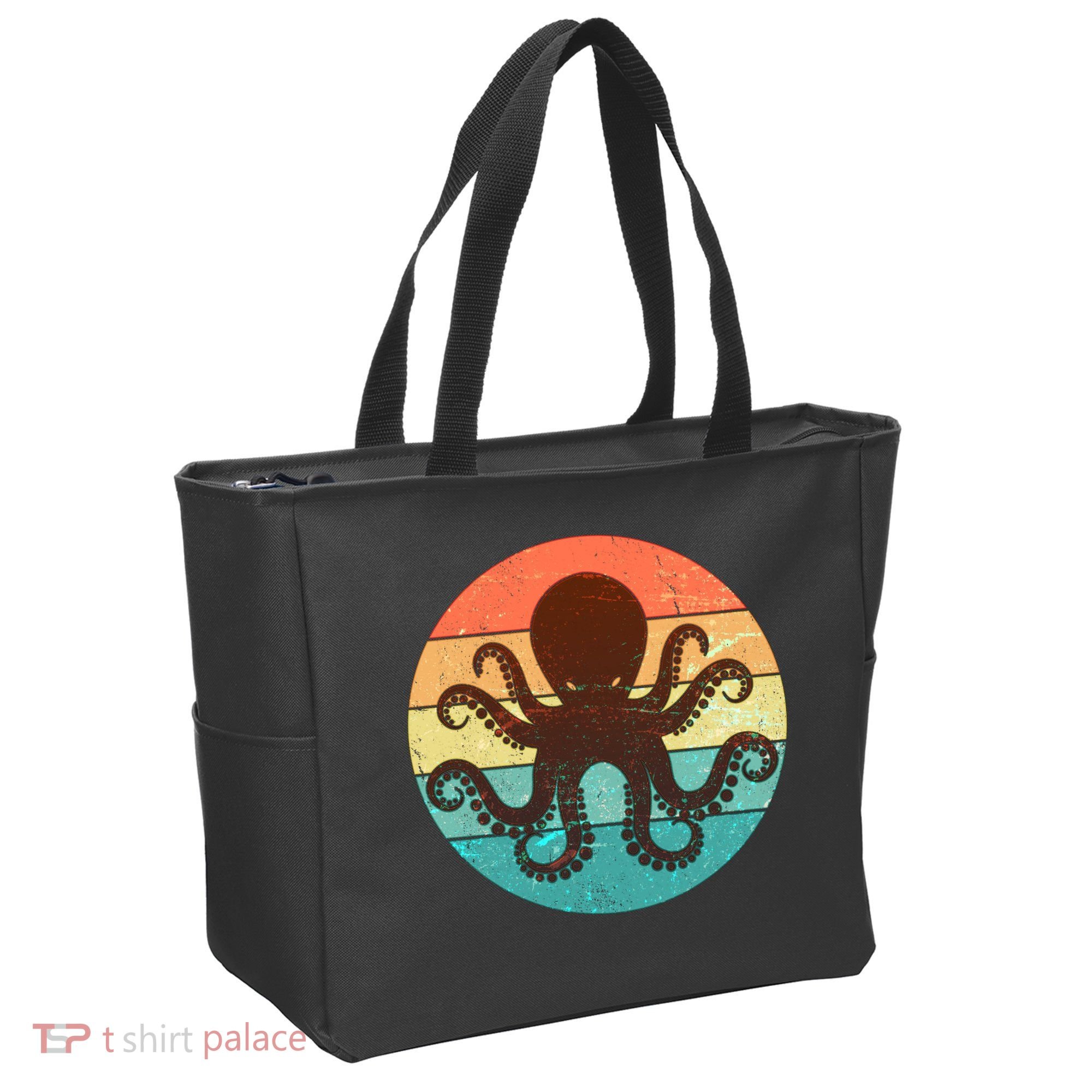 Retro Octopus Kraken  Tote Bag