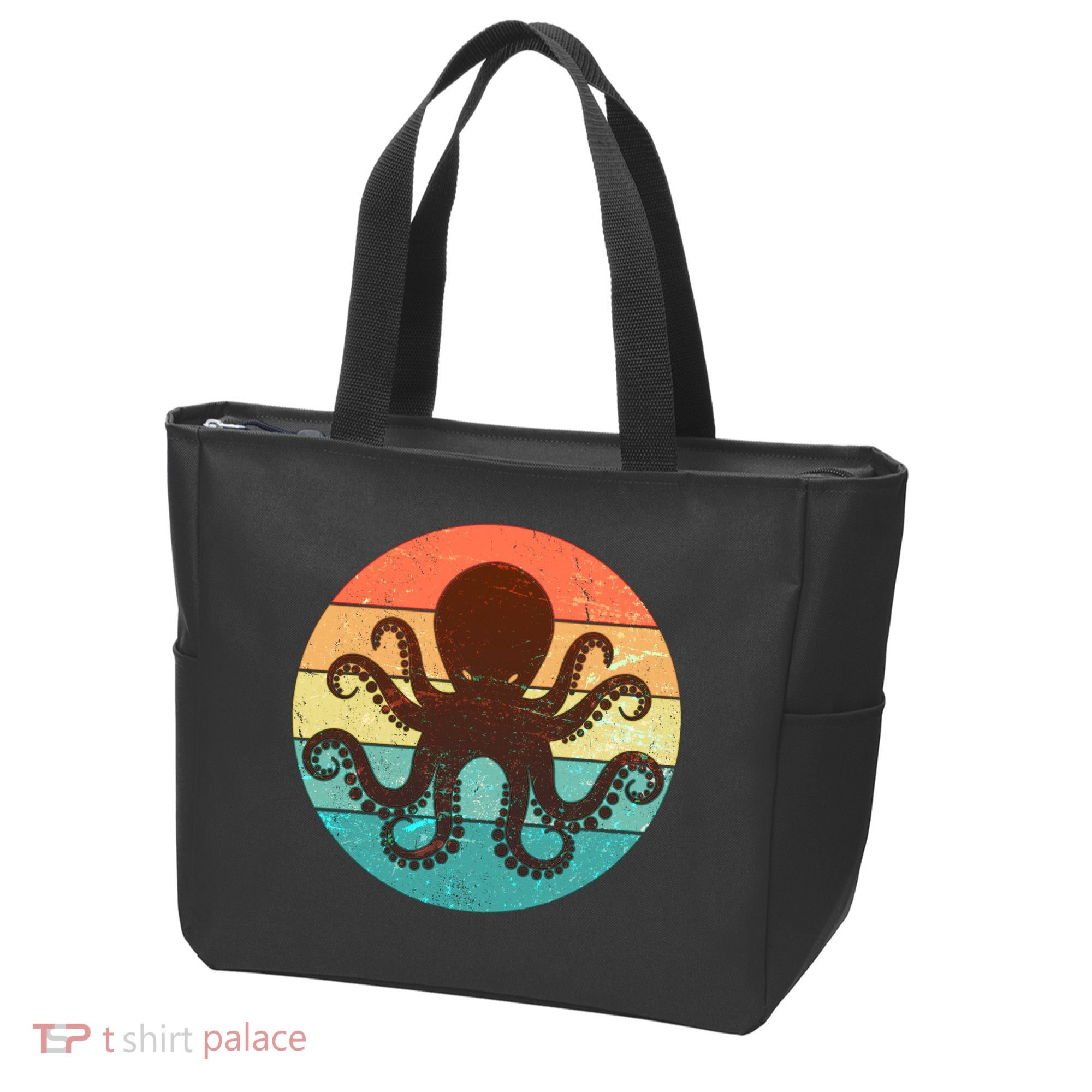 Retro Octopus Kraken  Tote Bag