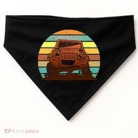 Retro Off Road Truck 4x4 Sunset USA-Made Doggie Bandana thumb 0
