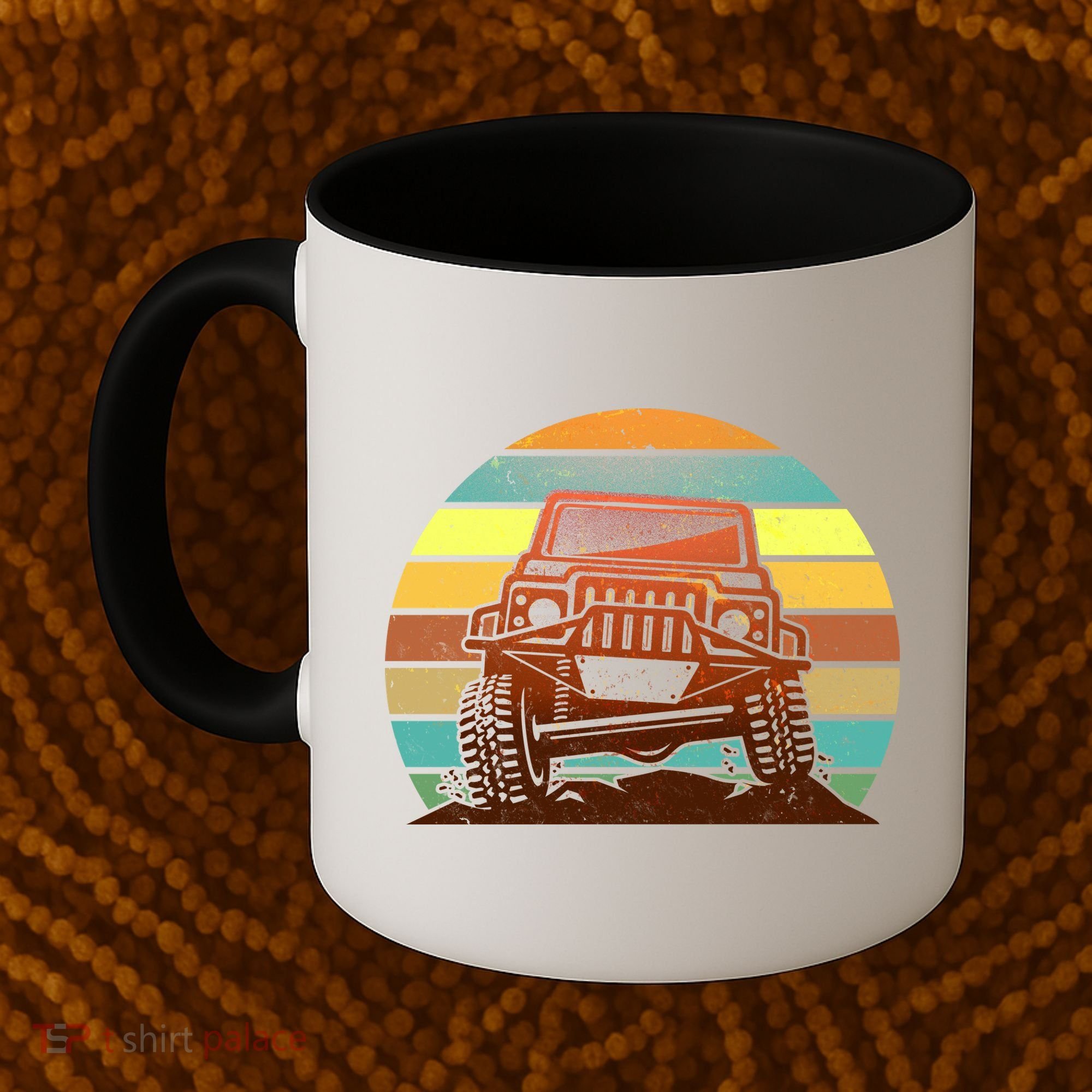 Retro Off Road Truck 4x4 Sunset Coffee Mug