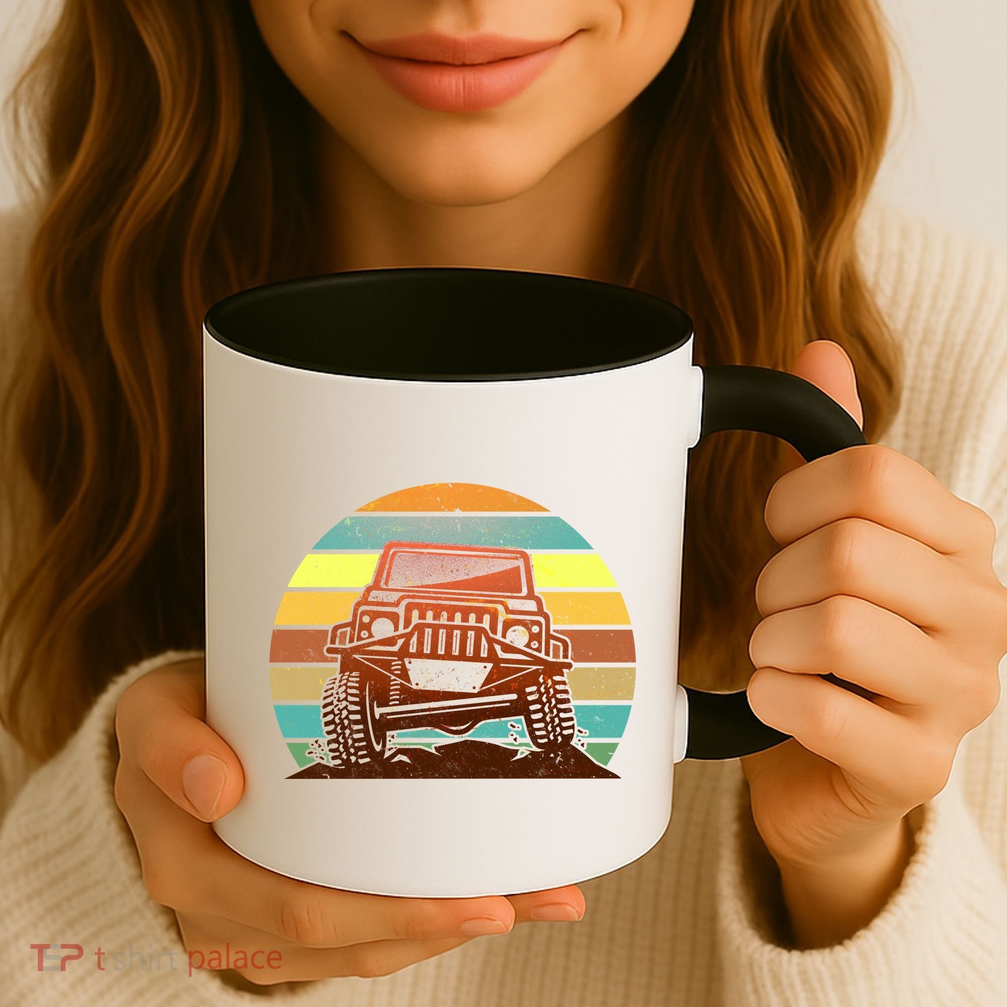 Retro Off Road Truck 4x4 Sunset Coffee Mug
