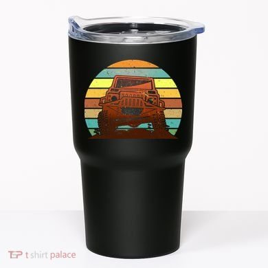 Retro Off Road Truck 4x4 Sunset Tumbler