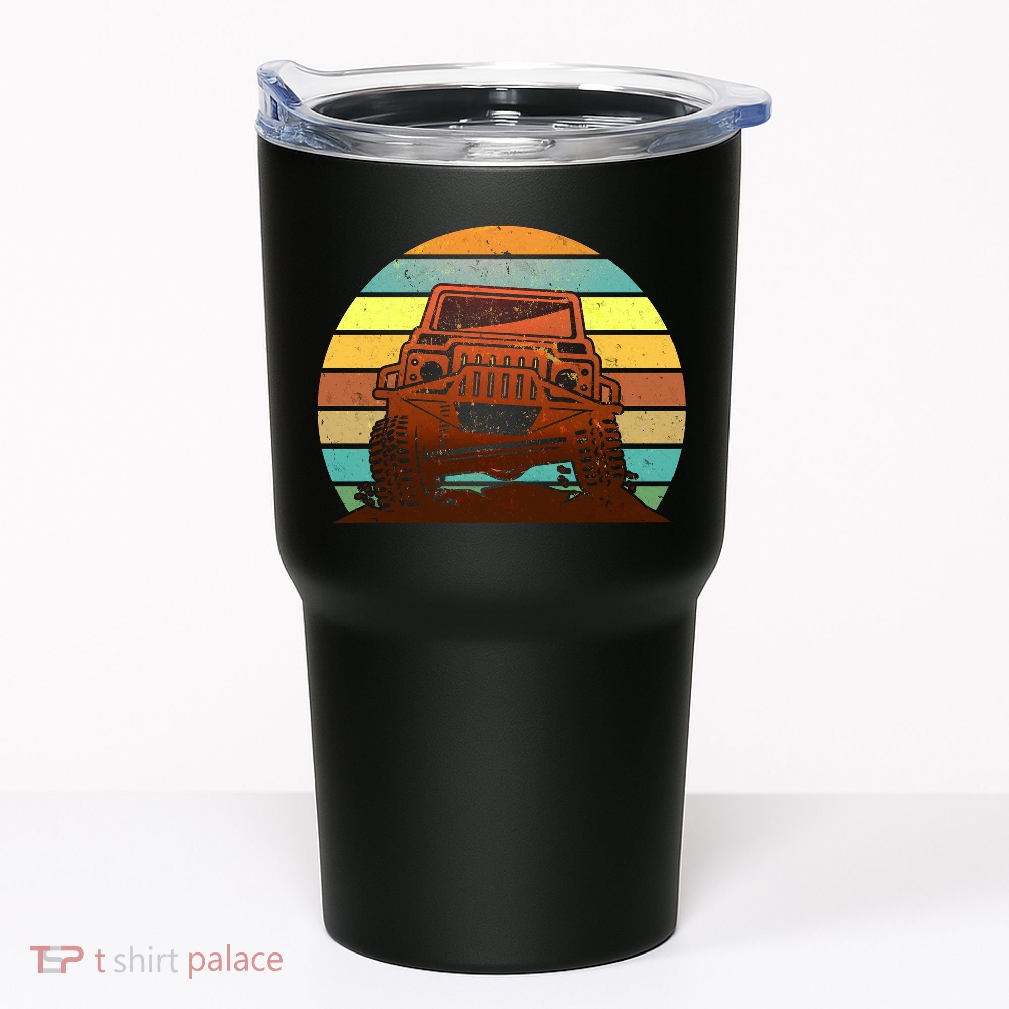 Retro Off Road Truck 4x4 Sunset Tumbler