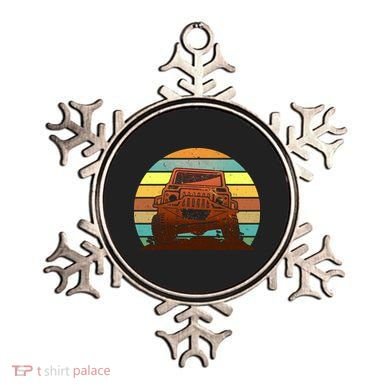 Retro Off Road Truck 4x4 Sunset Ornament