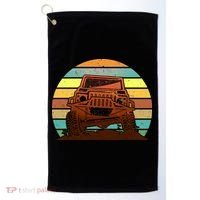 Retro Off Road Truck 4x4 Sunset Golf Towel thumb 0