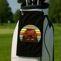 Retro Off Road Truck 4x4 Sunset Golf Towel thumb 2