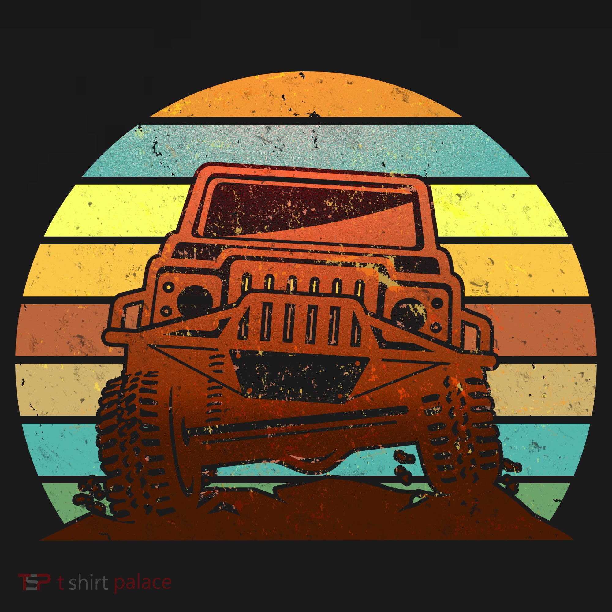 Retro Off Road Truck 4x4 Sunset Visor
