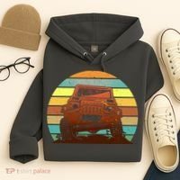 Retro Off Road Truck 4x4 Sunset Hoodie thumb 4