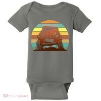 Retro Off Road Truck 4x4 Sunset Baby Bodysuit thumb 0