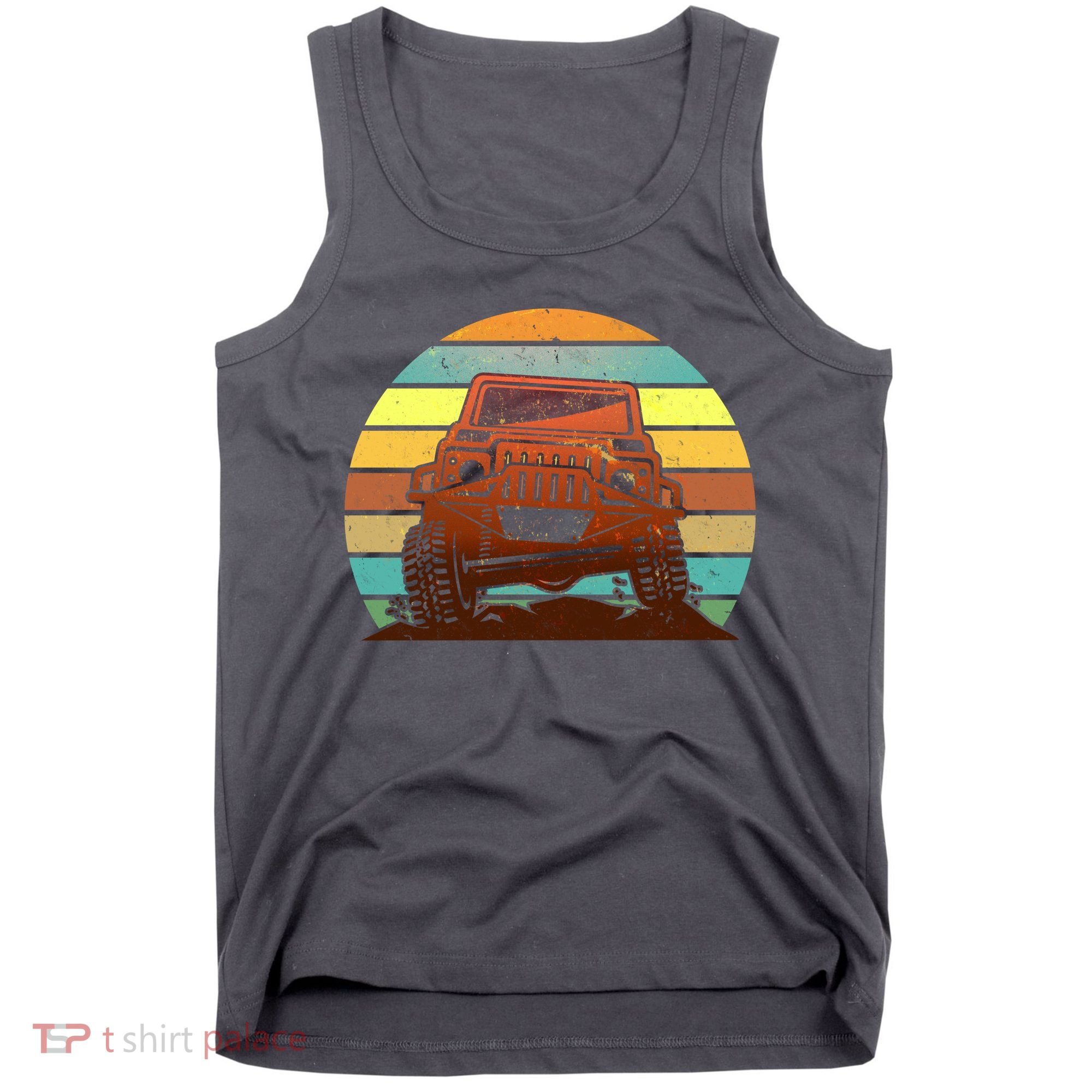 Retro Off Road Truck 4x4 Sunset Tank Top