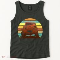 Retro Off Road Truck 4x4 Sunset Tank Top thumb 2
