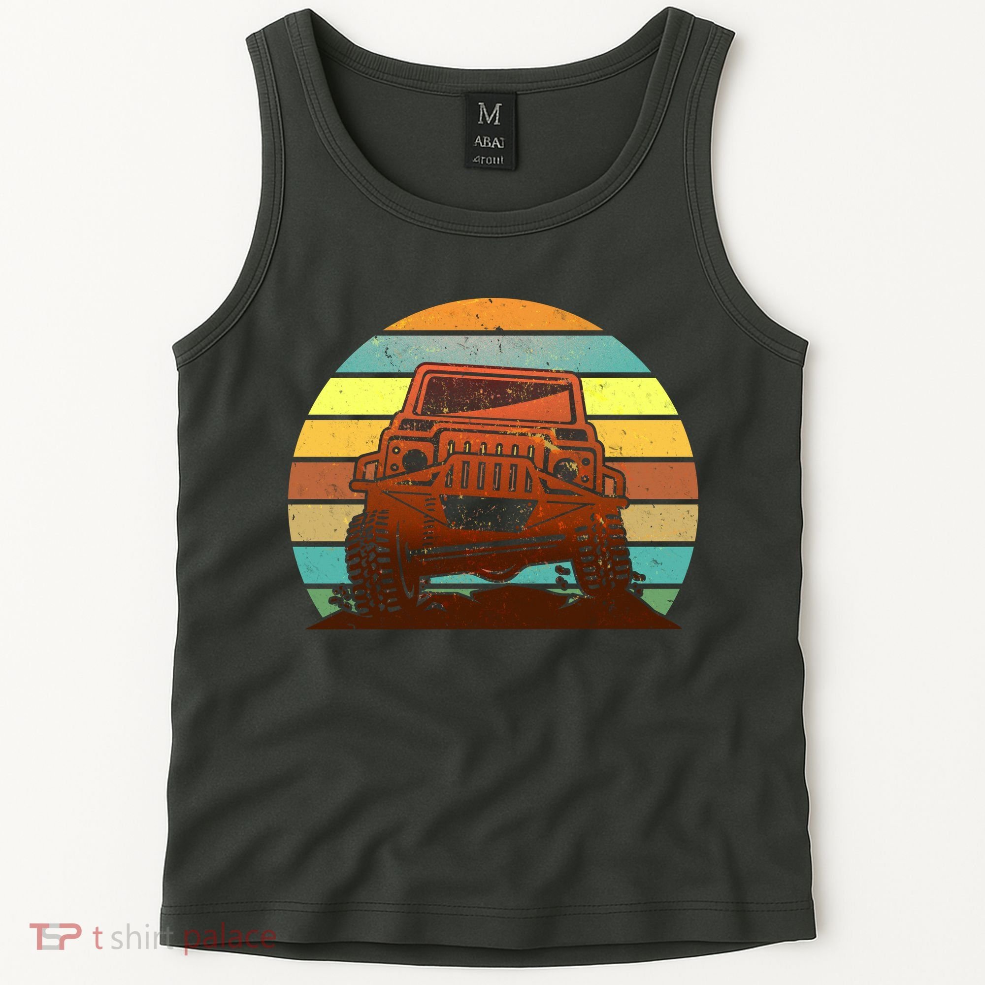 Retro Off Road Truck 4x4 Sunset Tank Top
