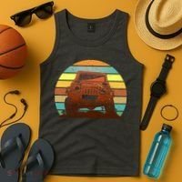 Retro Off Road Truck 4x4 Sunset Tank Top thumb 4