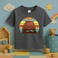 Retro Off Road Truck 4x4 Sunset Toddler T-Shirt thumb 3