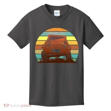 Retro Off Road Truck 4x4 Sunset Kids T-Shirt