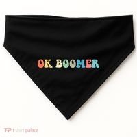 Retro Ok Boomer USA-Made Doggie Bandana thumb 0