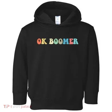 Retro Ok Boomer Toddler Hoodie