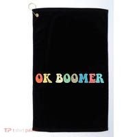 Retro Ok Boomer Golf Towel thumb 0