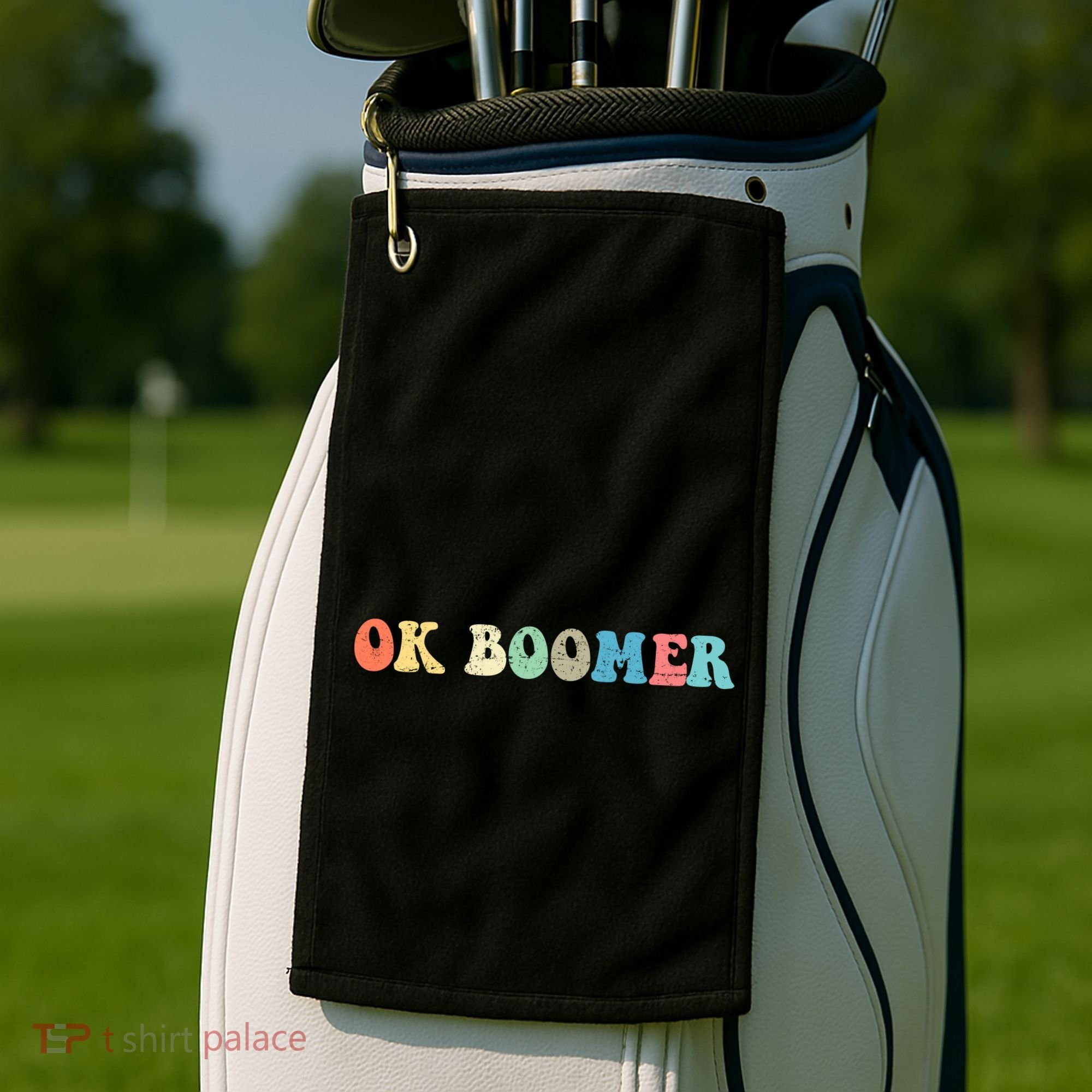 Retro Ok Boomer Golf Towel