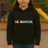 Retro Ok Boomer Kids Hoodie thumb 3