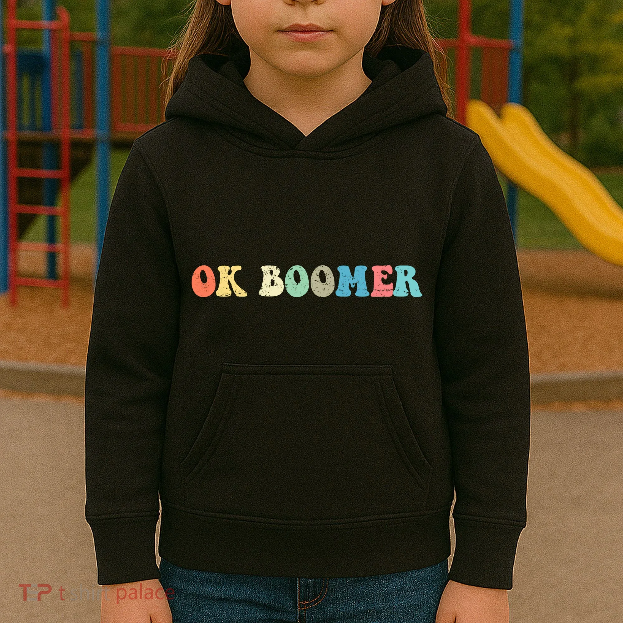 Retro Ok Boomer Kids Hoodie