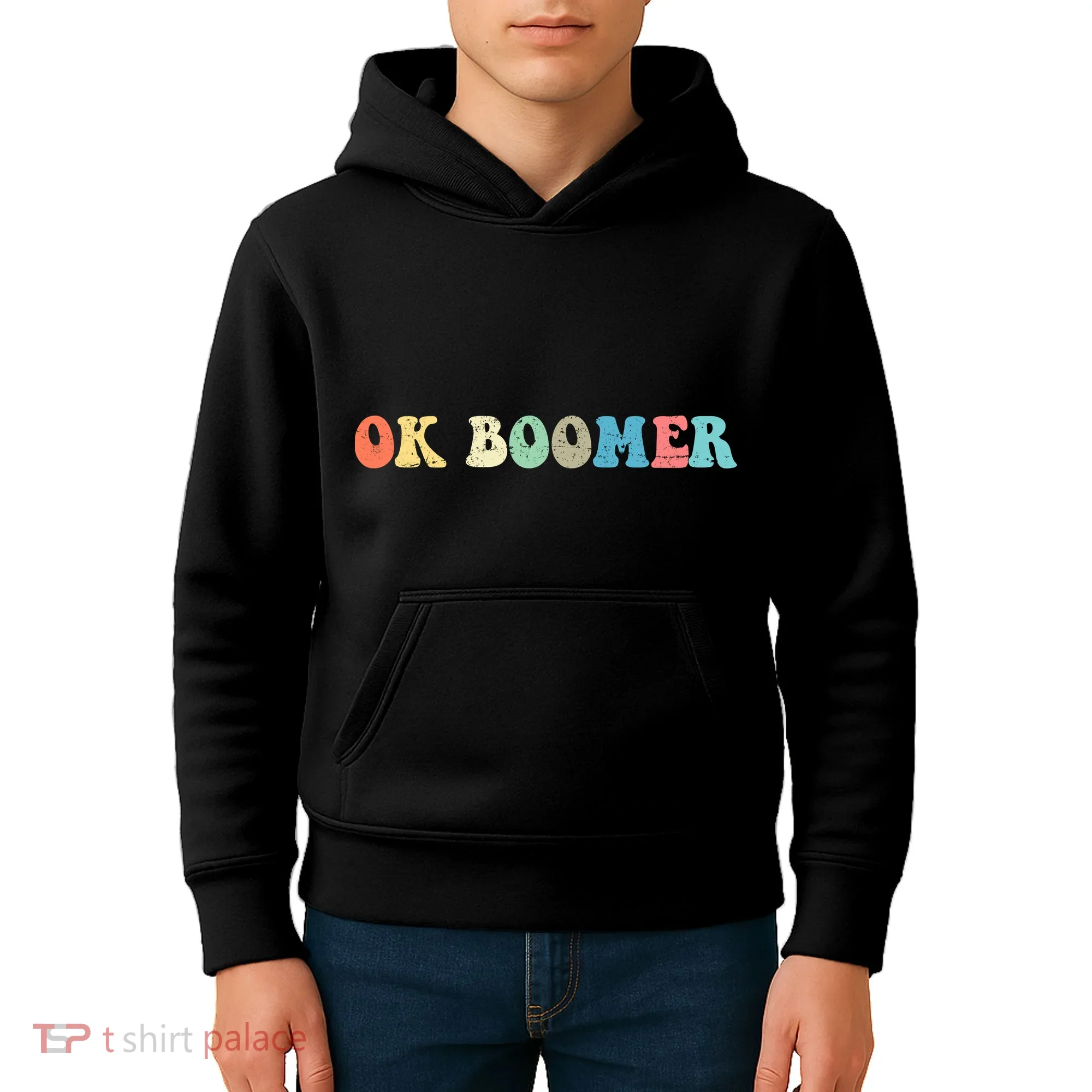 Retro Ok Boomer Kids Hoodie