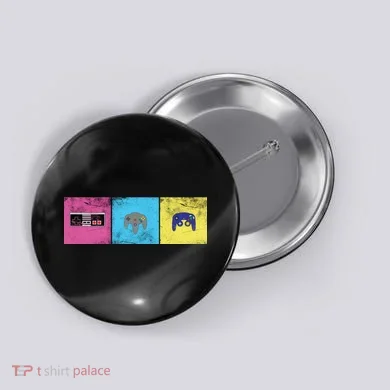 Retro Old School Gamer Button