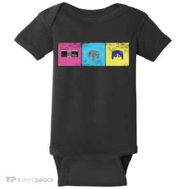 Retro Old School Gamer Baby Bodysuit