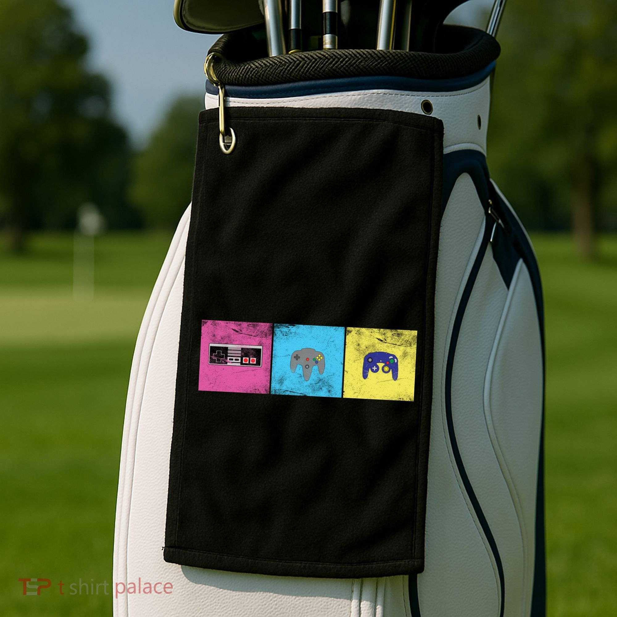 Retro Old School Gamer Golf Towel