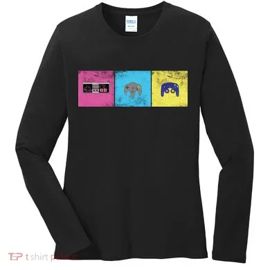 Retro Old School Gamer Women's Long Sleeve Shirt