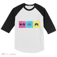 Retro Old School Gamer Kids Colorblock Raglan Jersey thumb 0