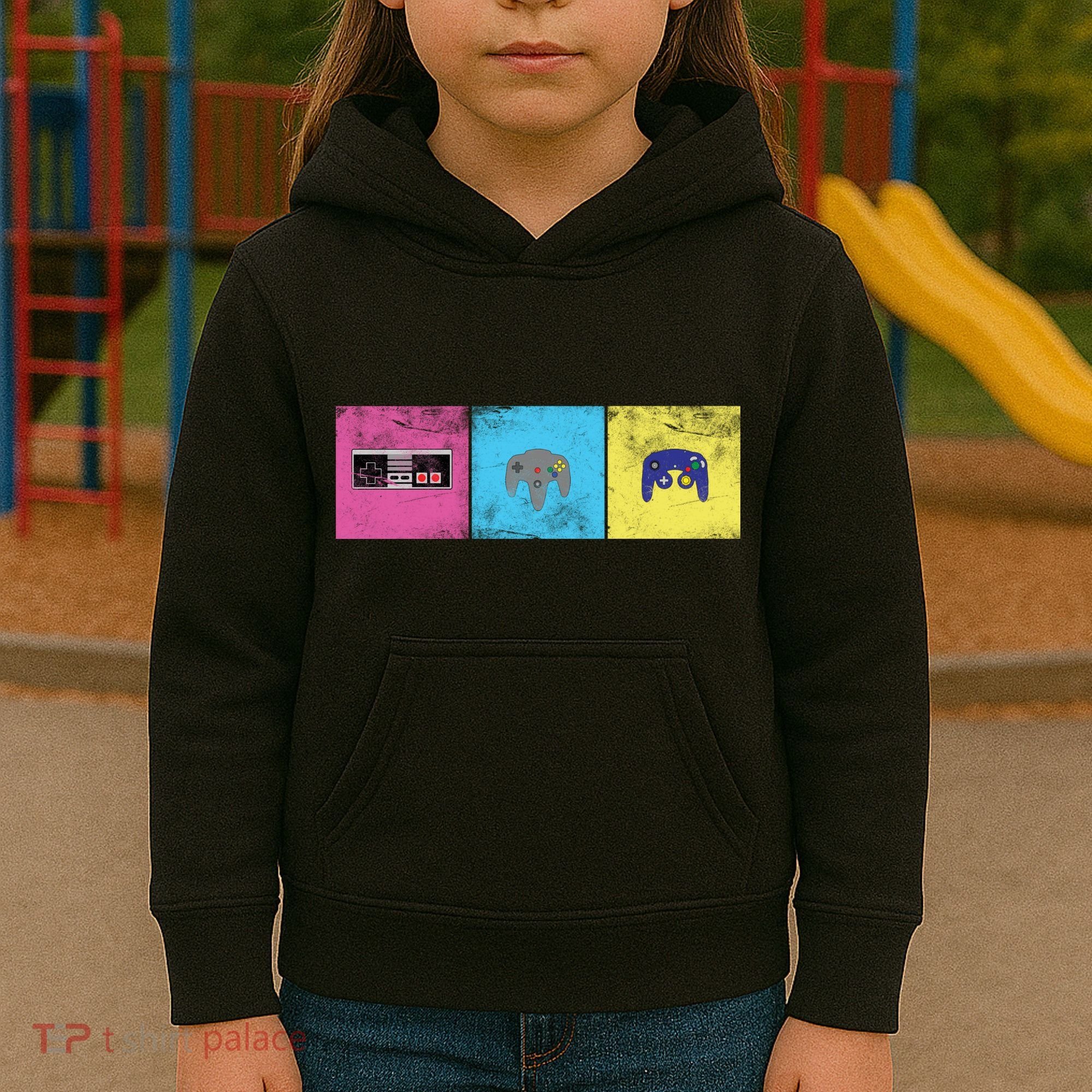 Retro Old School Gamer Kids Hoodie