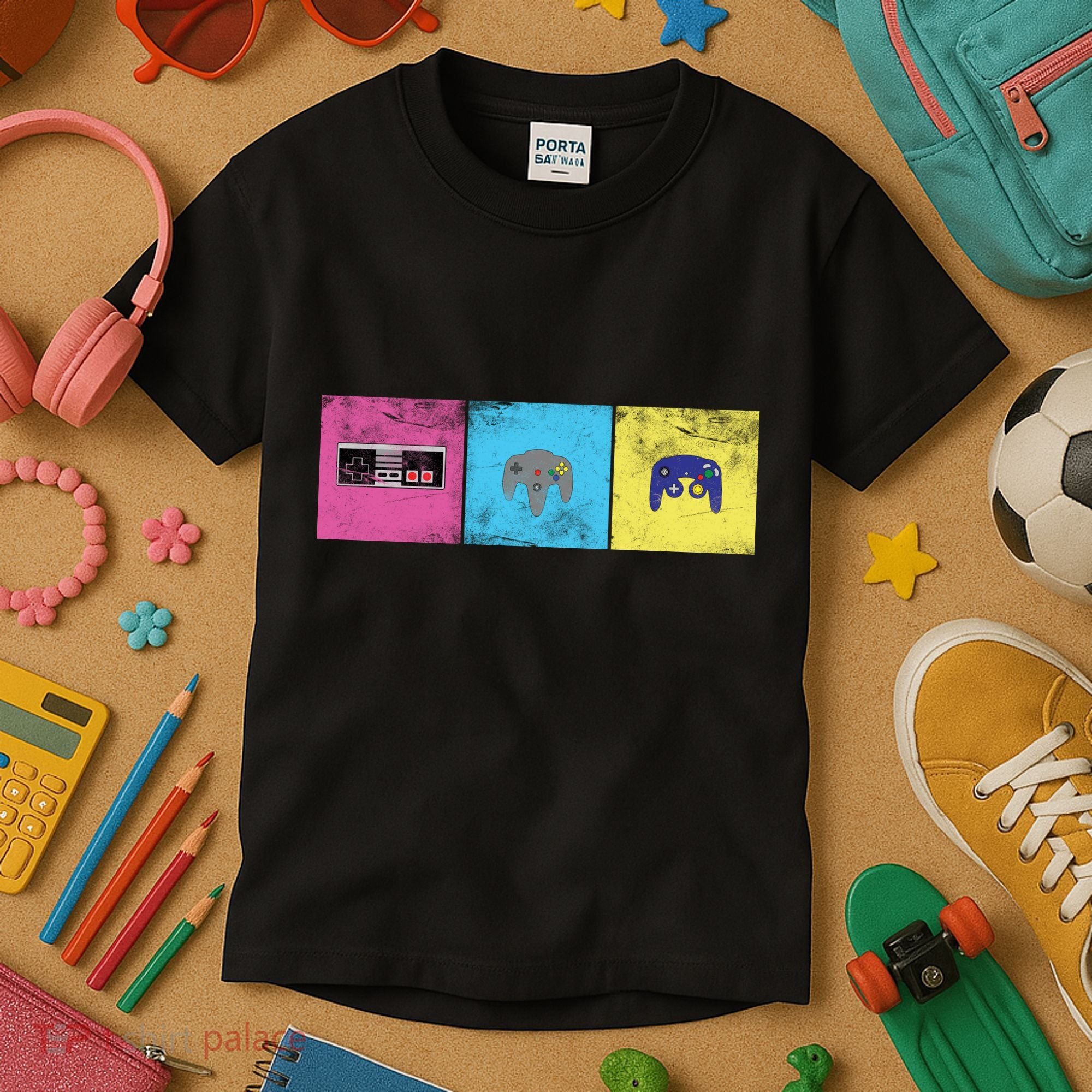 Retro Old School Gamer Kids T-Shirt