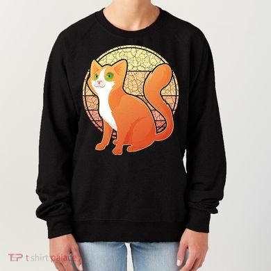 Retro Orange Cat Women's Sweatshirt