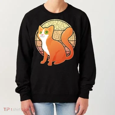 Retro Orange Cat Women's Sweatshirt