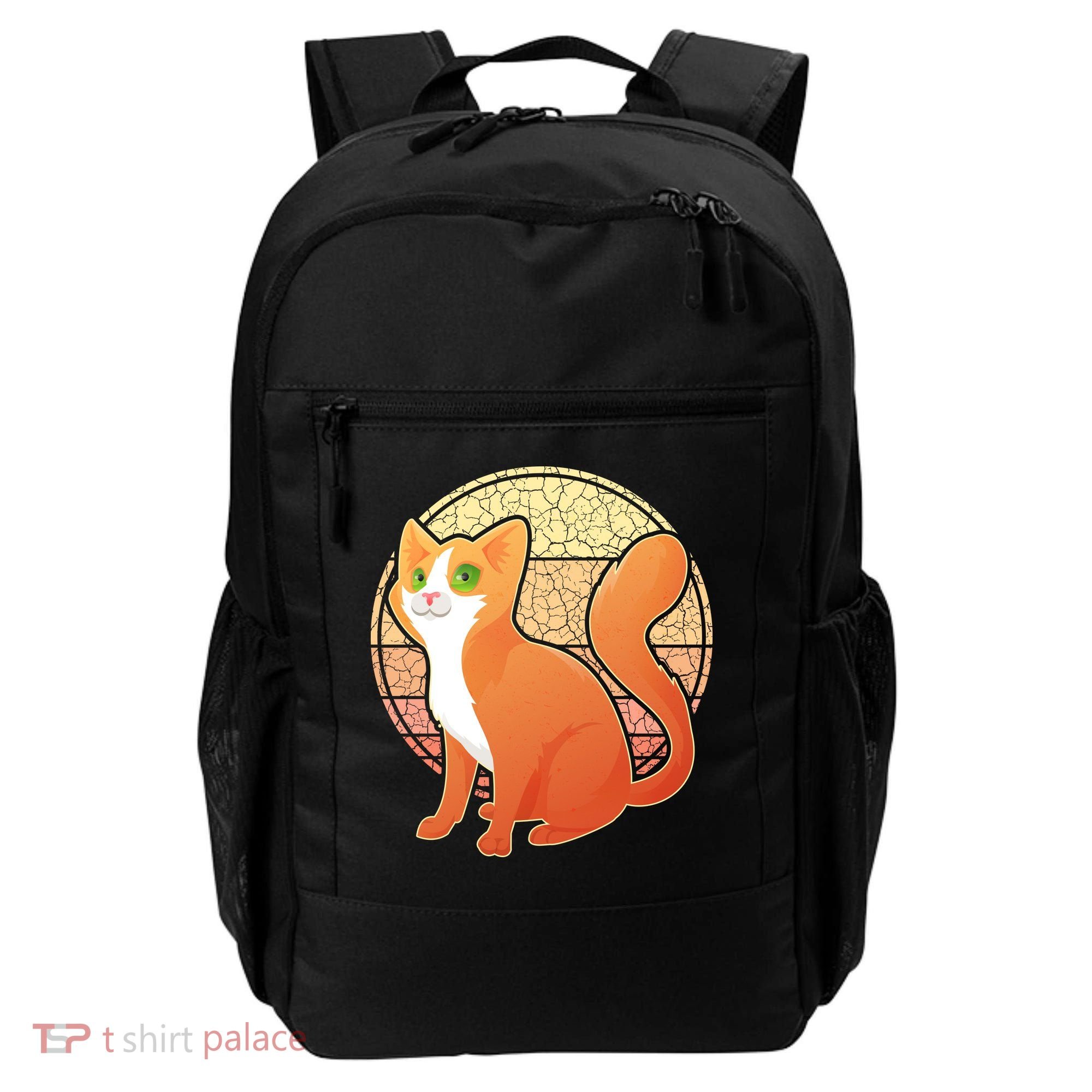Retro Orange Cat Backpack