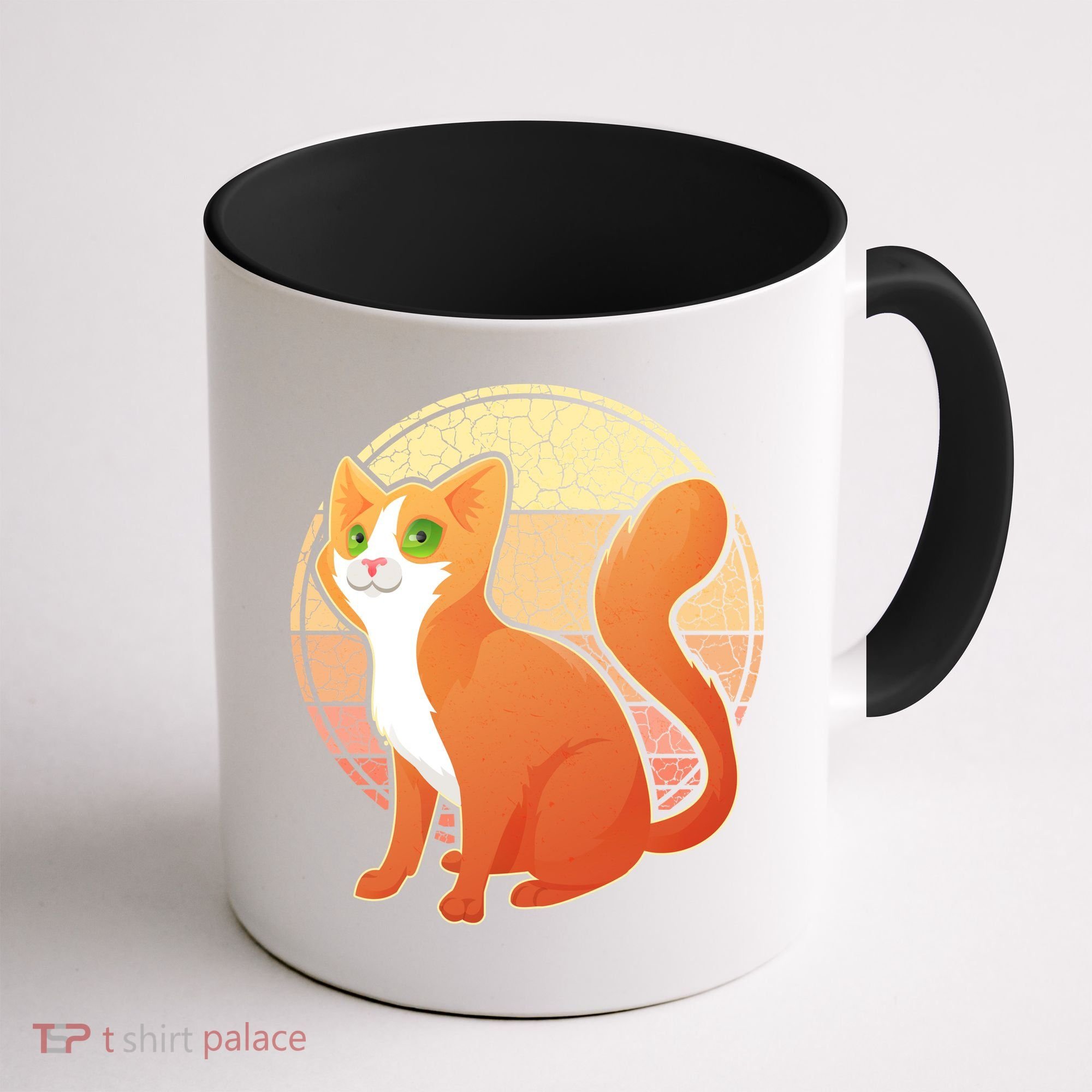 Retro Orange Cat Coffee Mug