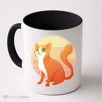 Retro Orange Cat Coffee Mug