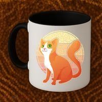 Retro Orange Cat Coffee Mug thumb 2
