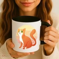 Retro Orange Cat Coffee Mug thumb 3
