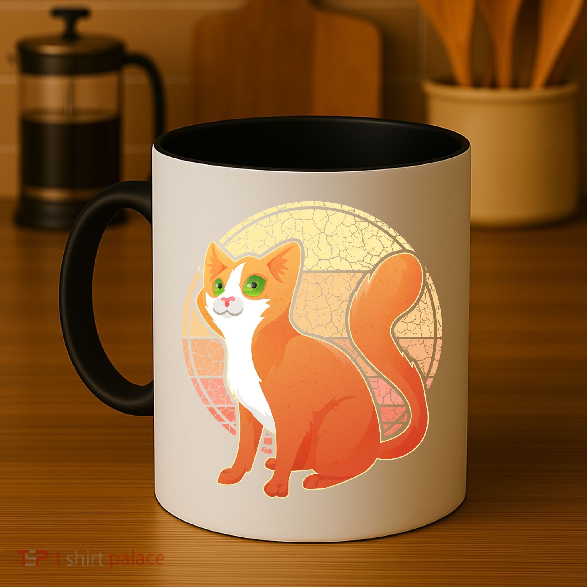 Retro Orange Cat Coffee Mug