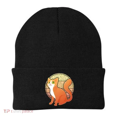 Retro Orange Cat Beanie