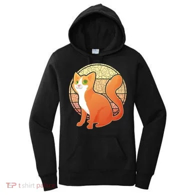 Retro Orange Cat Women's Hoodie