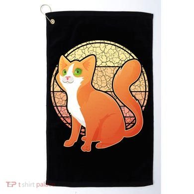 Retro Orange Cat Golf Towel