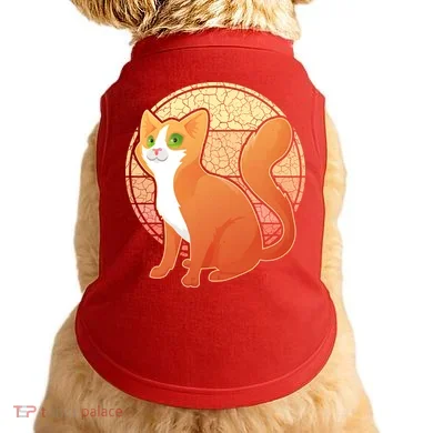 Retro Orange Cat Doggie Tank