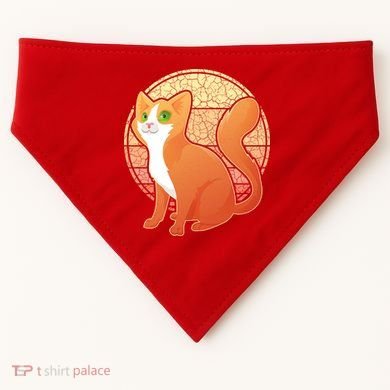Retro Orange Cat USA-Made Doggie Bandana