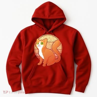 Retro Orange Cat Hoodie